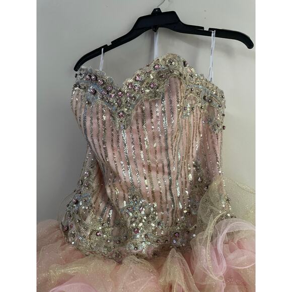 Y2K Moulin Rouge dress pink ruffle - Picture 8 of 12
